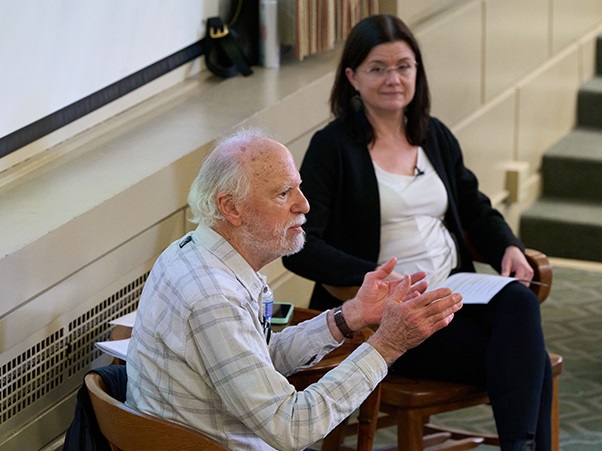 Robert Shetterly and Associate Dean Gladys McCormick